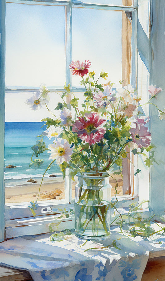 Flowers on Window Sill