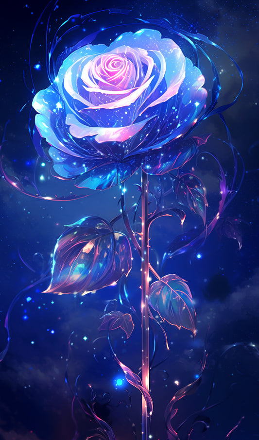 Blue and Pink Rose