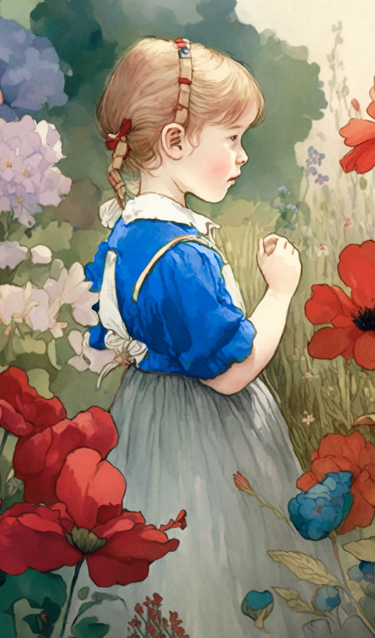 Girl in a Garden