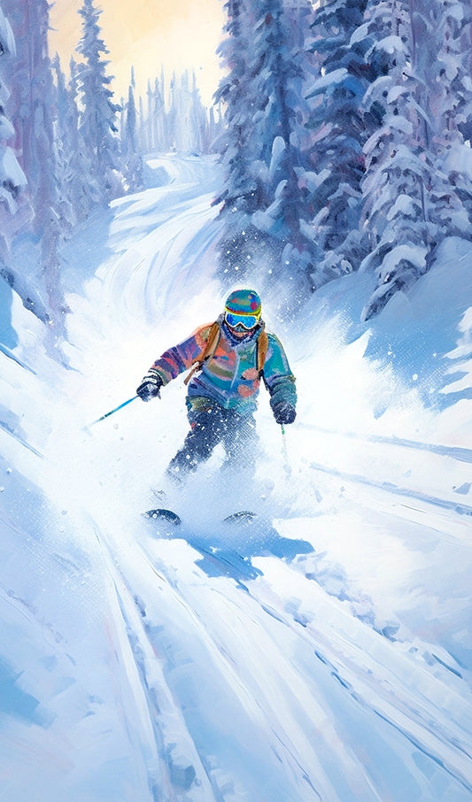 Skier in the Mountains