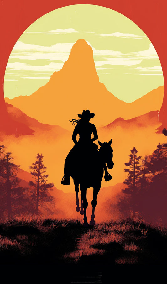 Cowgirl on Horseback