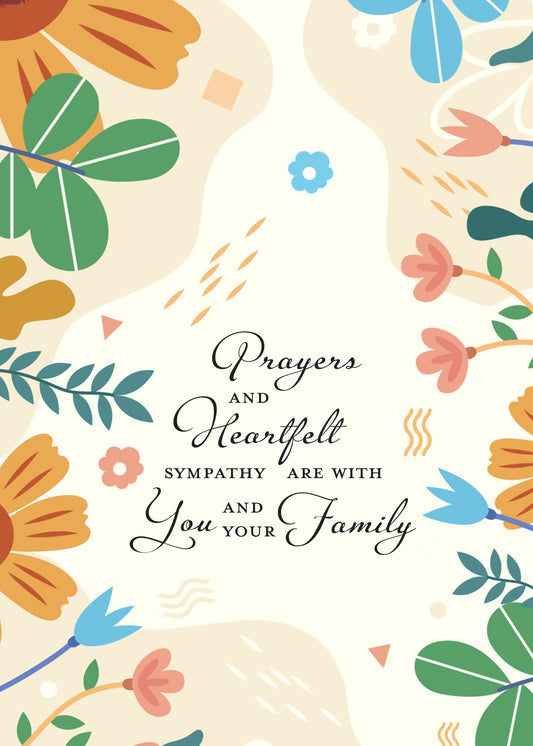 Prayers and Heartfelt Sympathy Card
