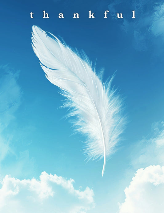 Angel Feather Thank You Note