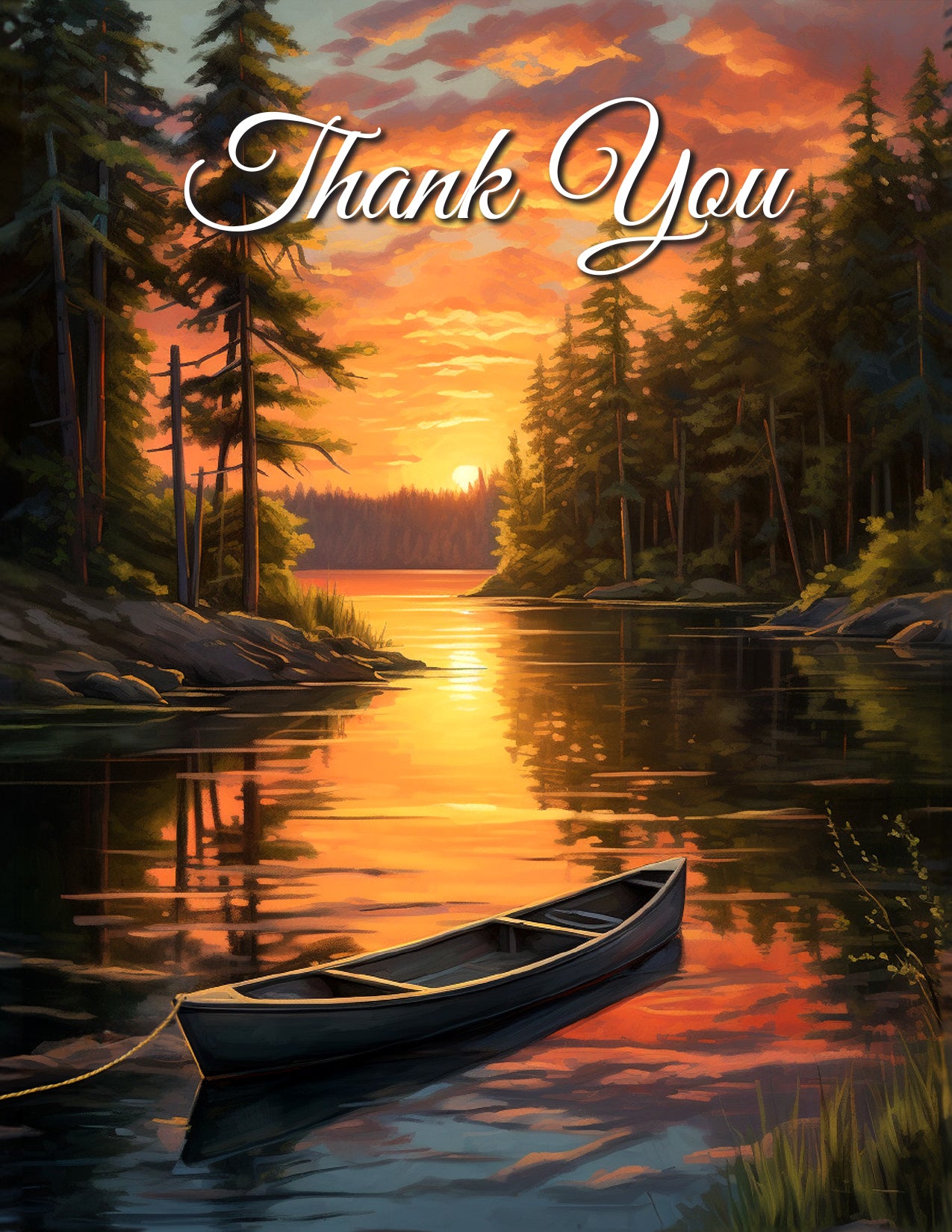 Sunset Thank You Note