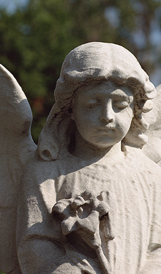 Angel Statue with Lilly.