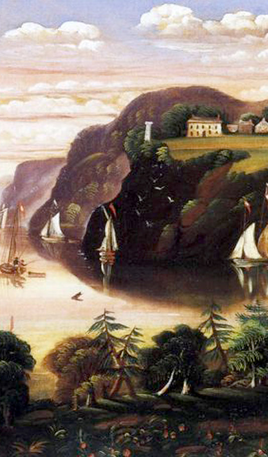 Sail Boats in a Cove Painting