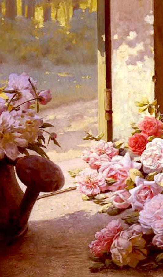 Flowers with Watering Can Painting
