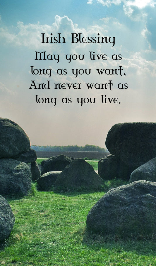 Irish Boulders with Irish Blessing